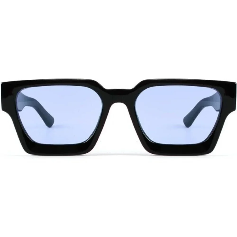 ⚡Men Blue Fashion Thick Trendy Square Shades Rectangle Designer SunGlasses